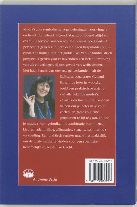 Achterkant van Mudra werkboek