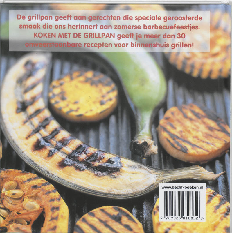 Achterkant van Koken met de grillpan