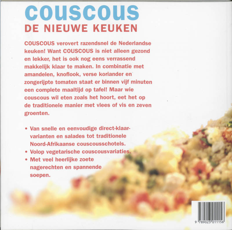 Achterkant van Couscous de nieuwe keuken