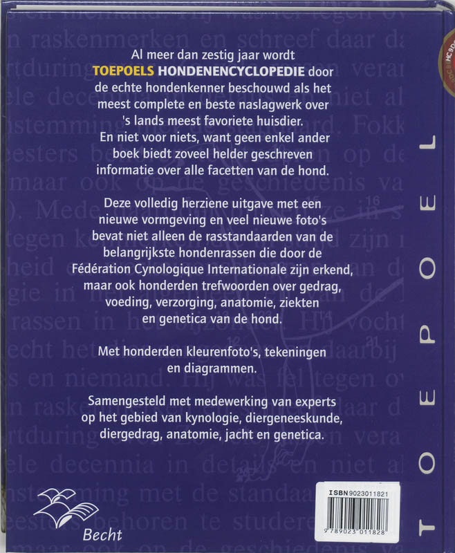 Achterkant van Toepoels Hondenencyclopedie