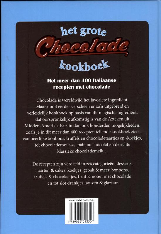 Achterkant van Het grote chocoladeboek
