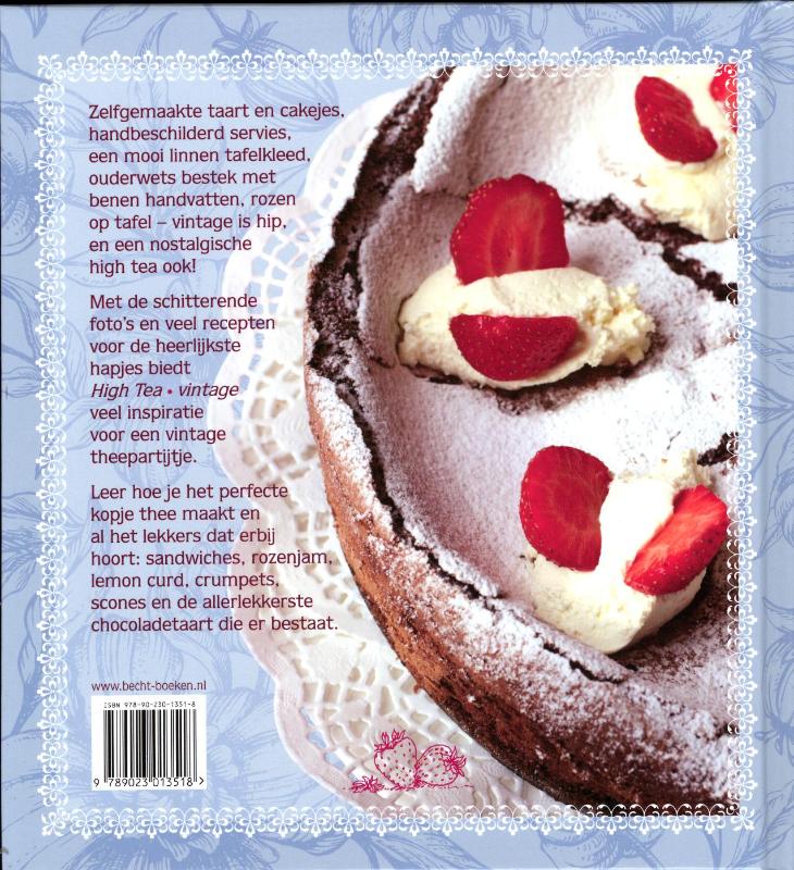 Achterkant van High tea vintage