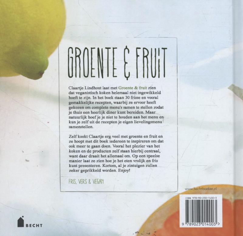 Achterkant van Groente en fruit