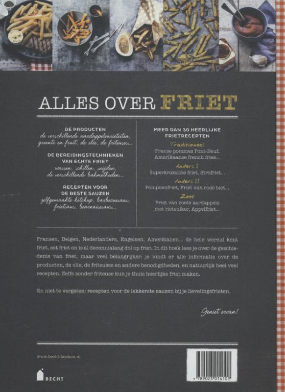 Achterkant van Alles over friet