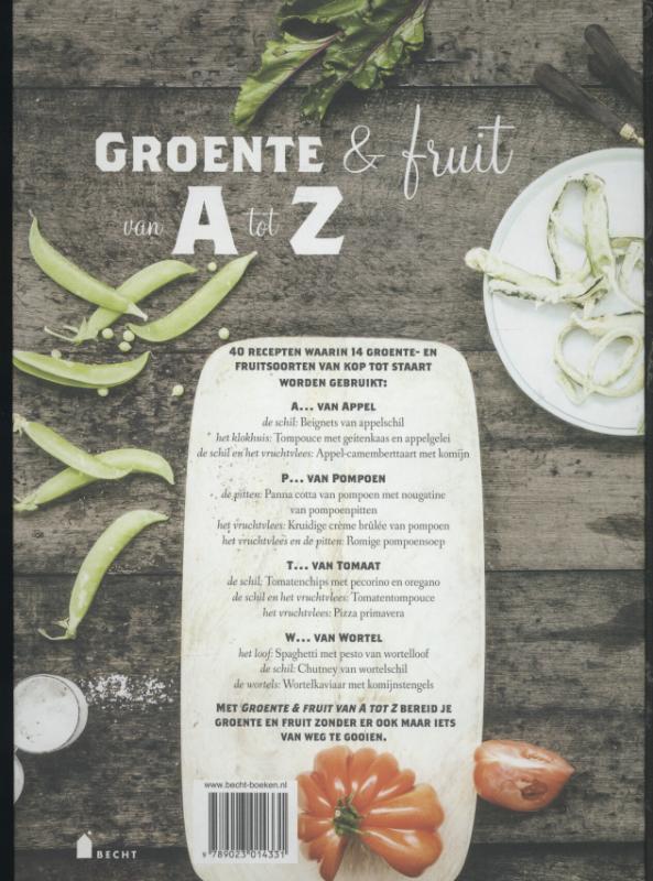 Achterkant van Groente en fruit van A tot Z