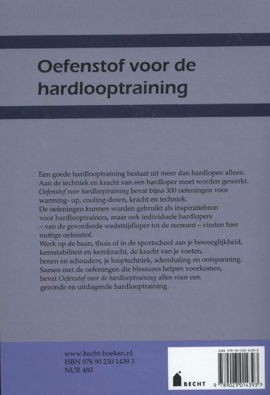 Achterkant van Oefenstof voor de hardlooptraining