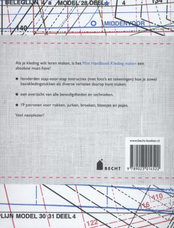 Achterkant van Mini handboek kleding maken