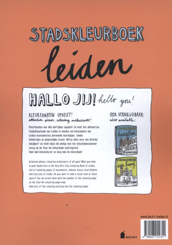 Achterkant van Stadskleurboek Leiden
