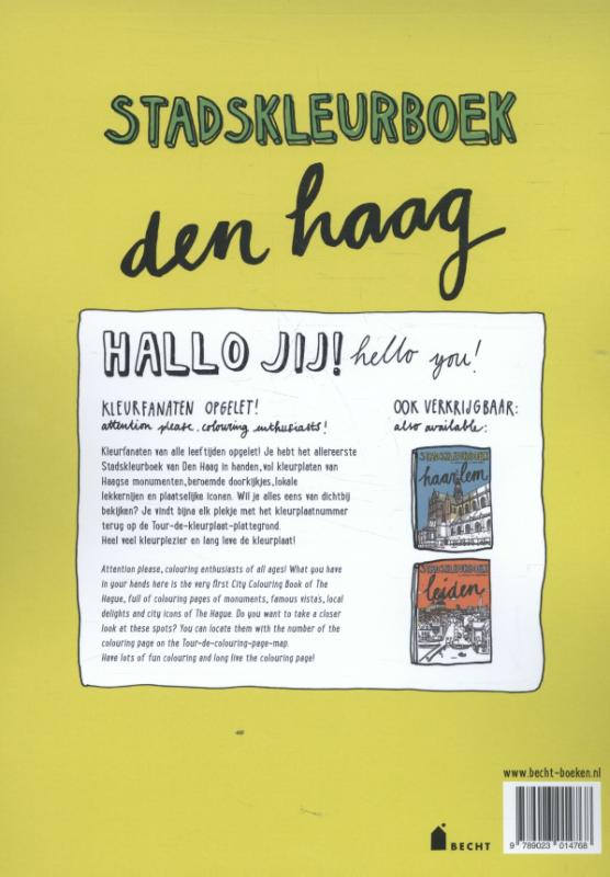 Achterkant van Stadskleurboek Den Haag