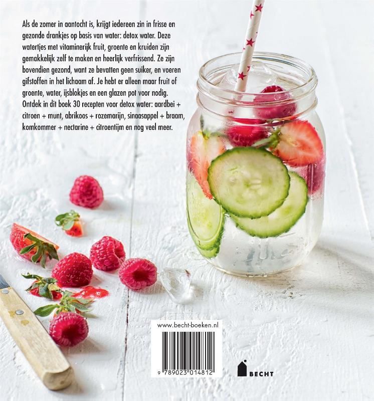 Achterkant van Detox water