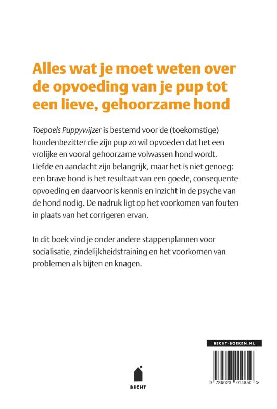 Achterkant van Toepoels puppywijzer
