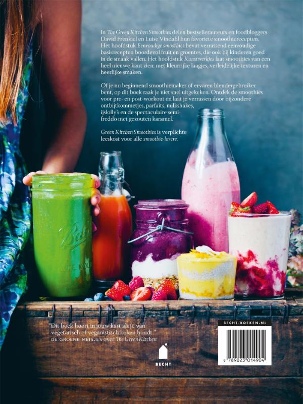 Achterkant van The green kitchen smoothies