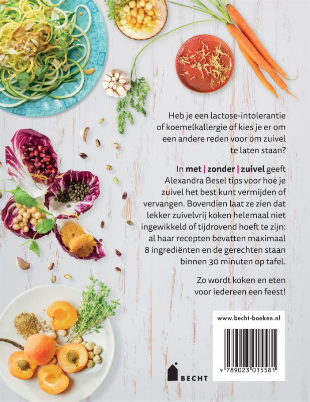 Achterkant van Met zonder zuivel