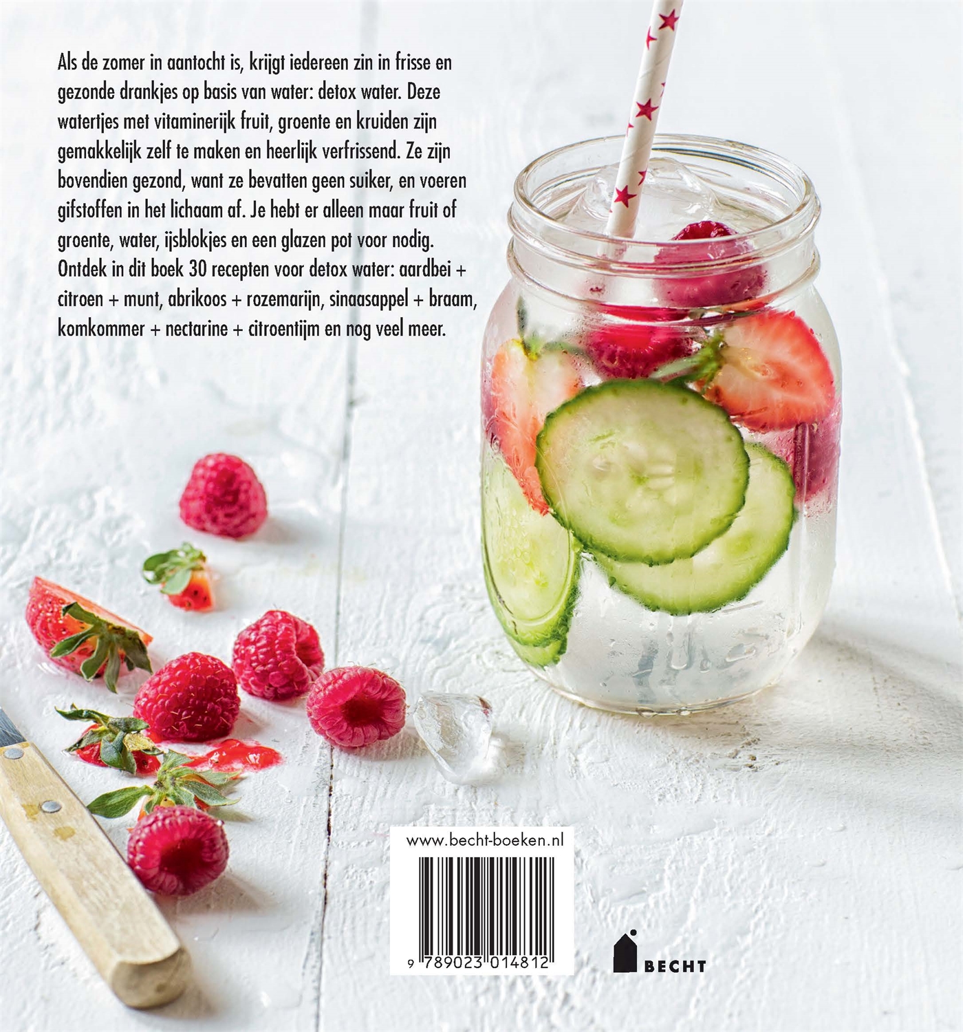 Achterkant van Detox water