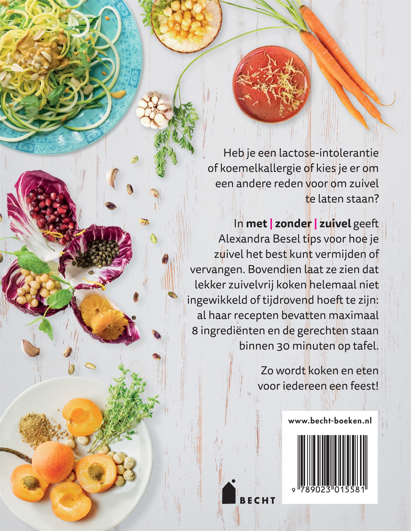 Achterkant van Met zonder zuivel