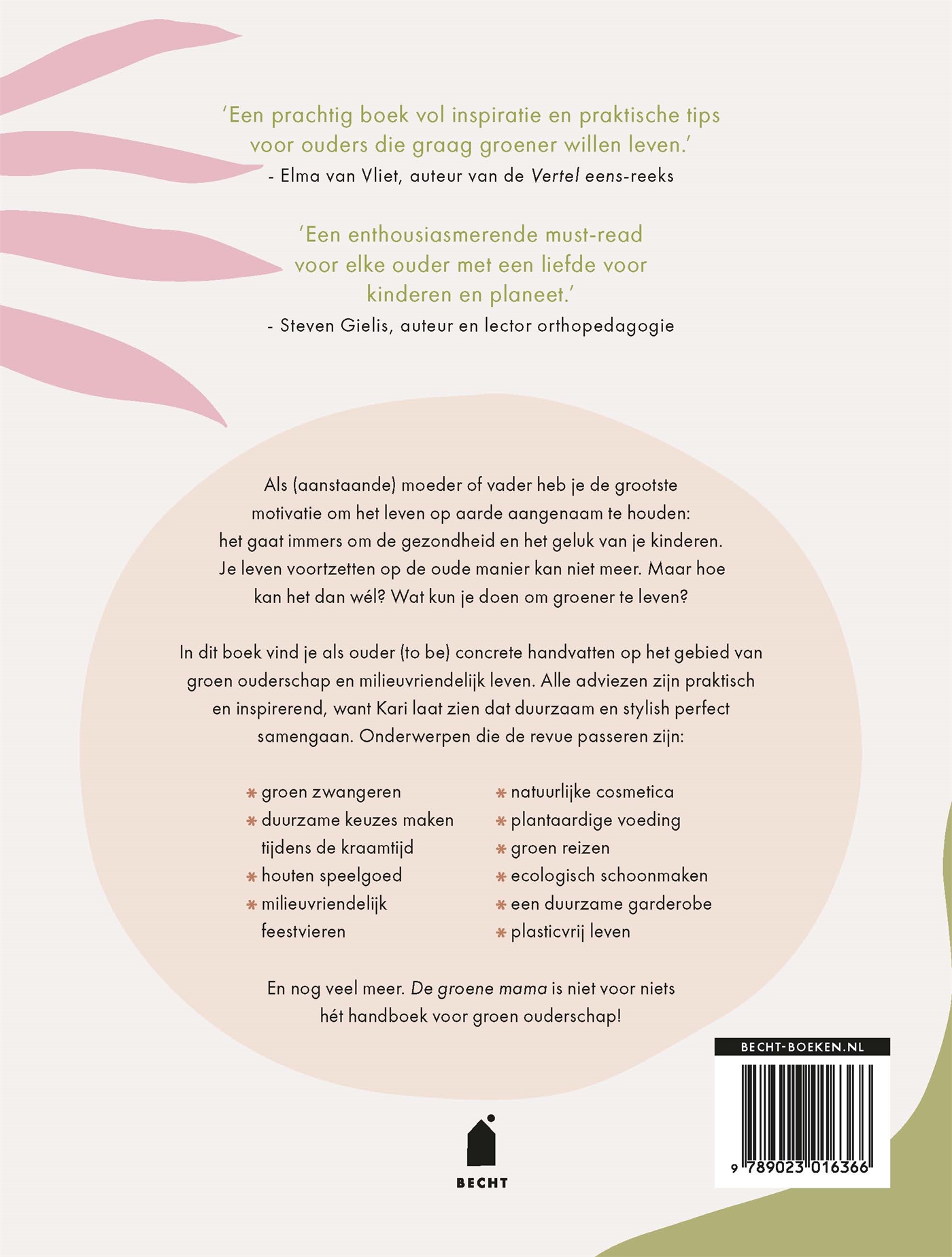 Achterkant van De groene mama