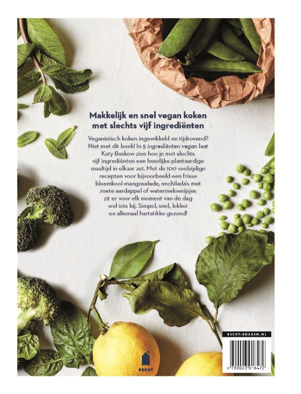 Achterkant van 5 Ingrediënten vegan