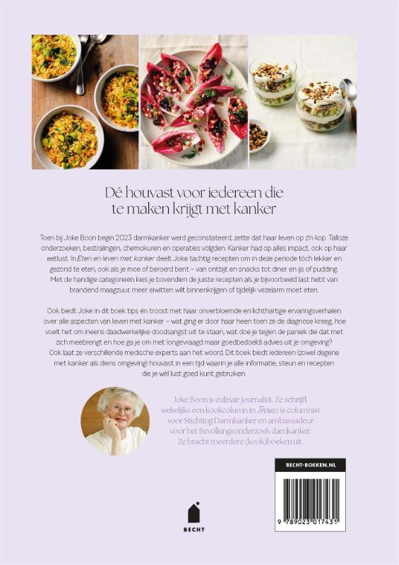 Achterkant van Eten en leven met kanker