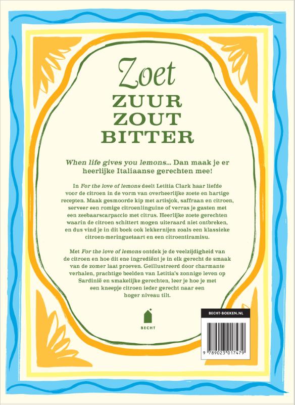 Achterkant van For the Love of Lemons