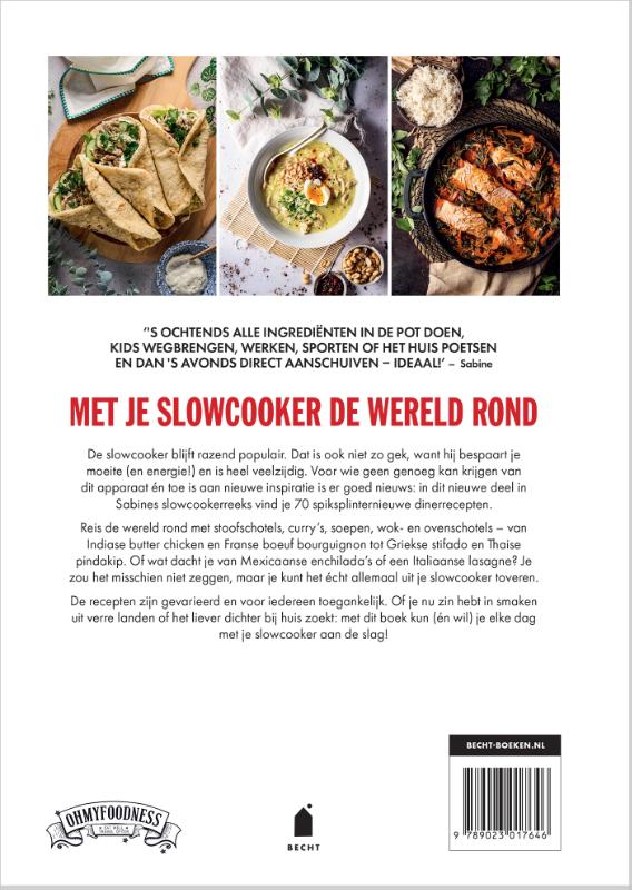 Achterkant van Het slowcookerboek – wereldgerechten