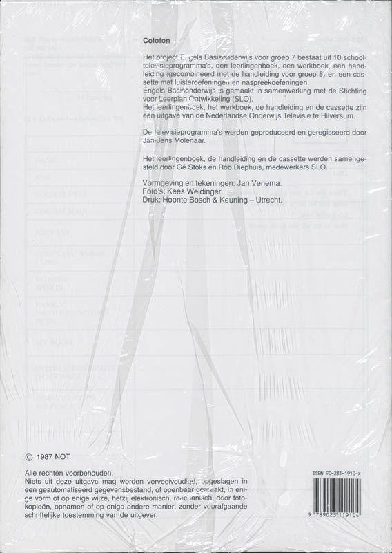 Achterkant van werkboek set 5 ex.