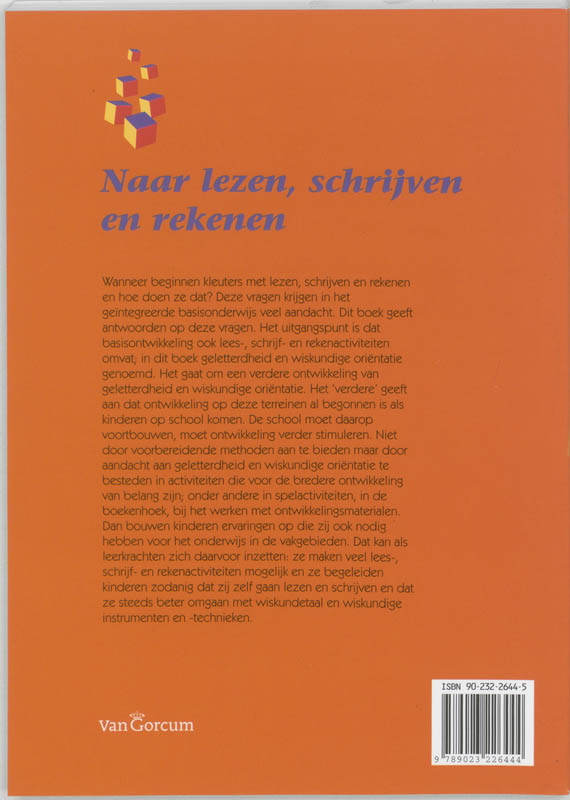 Achterkant van Naar lezen, schrijven en rekenen