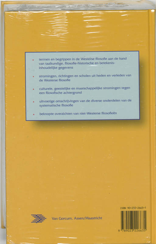 Achterkant van Woordenboek filosofie
