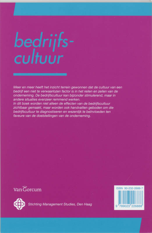 Achterkant van Bedrijfscultuur: diagnose en beinvloeding