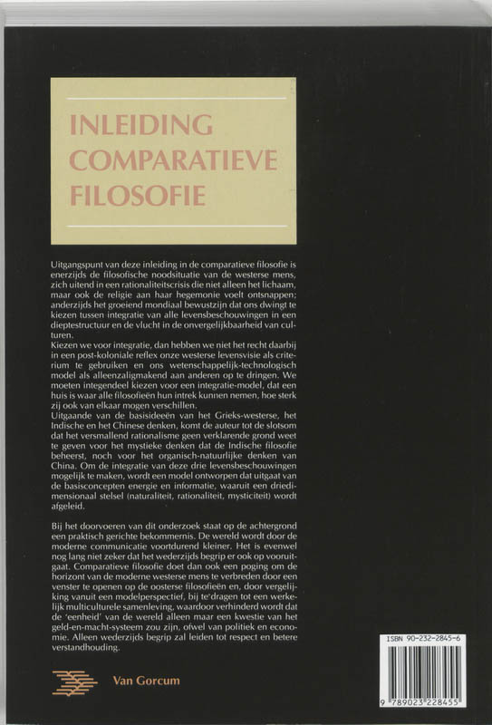 Achterkant van Inleiding comparatieve filosofie
