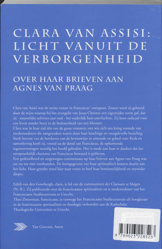 Achterkant van Clara van Assisi: licht vanuit de verborgenheid