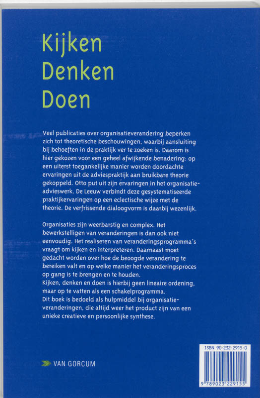 Achterkant van Kijken, denken, doen