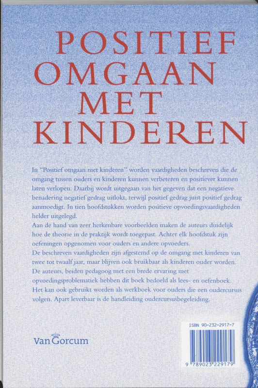 Achterkant van Positief omgaan met kinderen