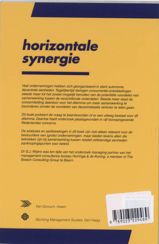 Achterkant van Horizontale synergie