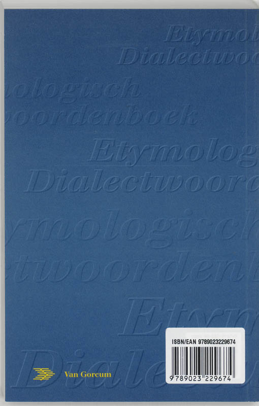 Achterkant van Etymologisch dialectwoordenboek