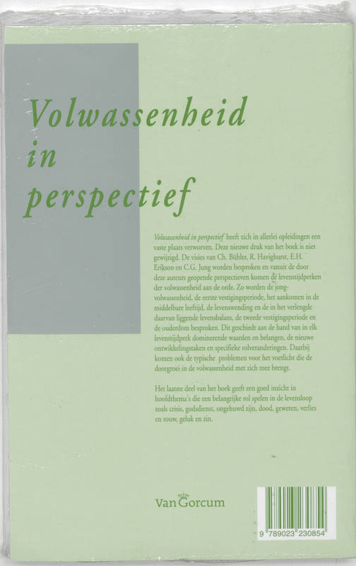 Achterkant van Volwassenheid in perspectief