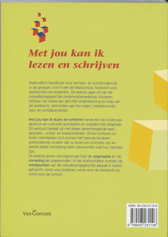 Achterkant van Met jou kan ik lezen en schrijven