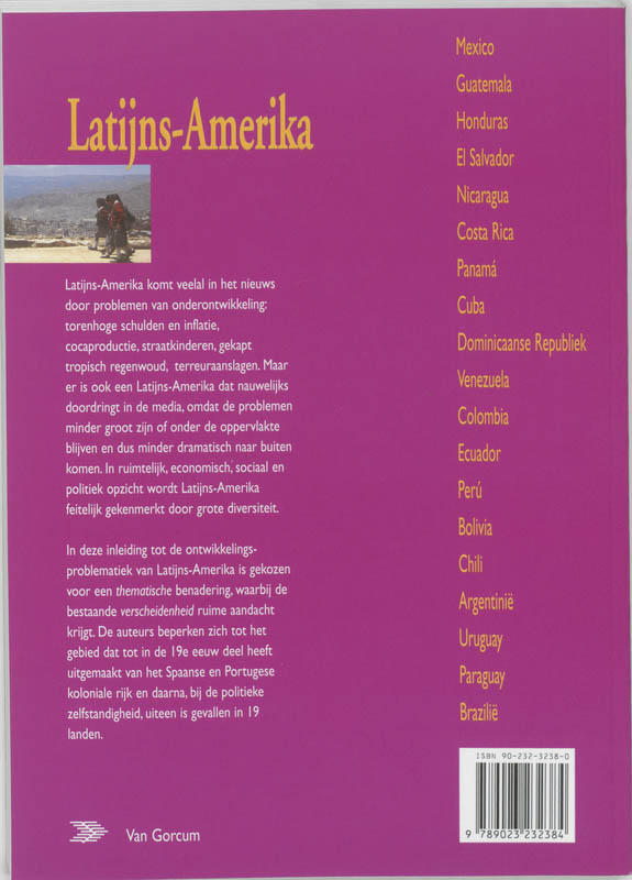 Achterkant van Latijns-Amerika