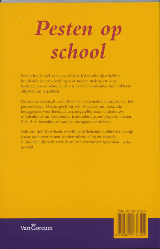 Achterkant van Pesten op school