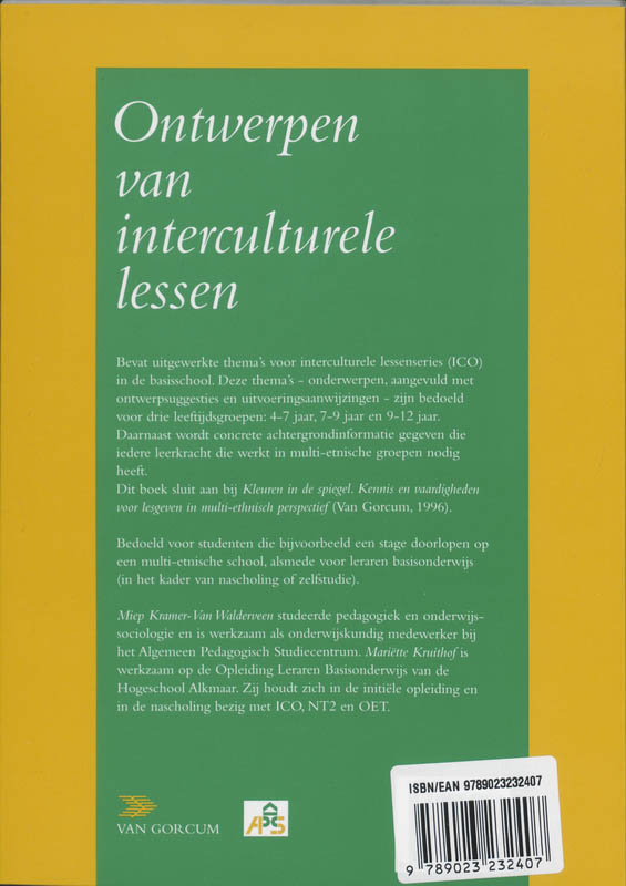Achterkant van Ontwerpen van interculturele lessen