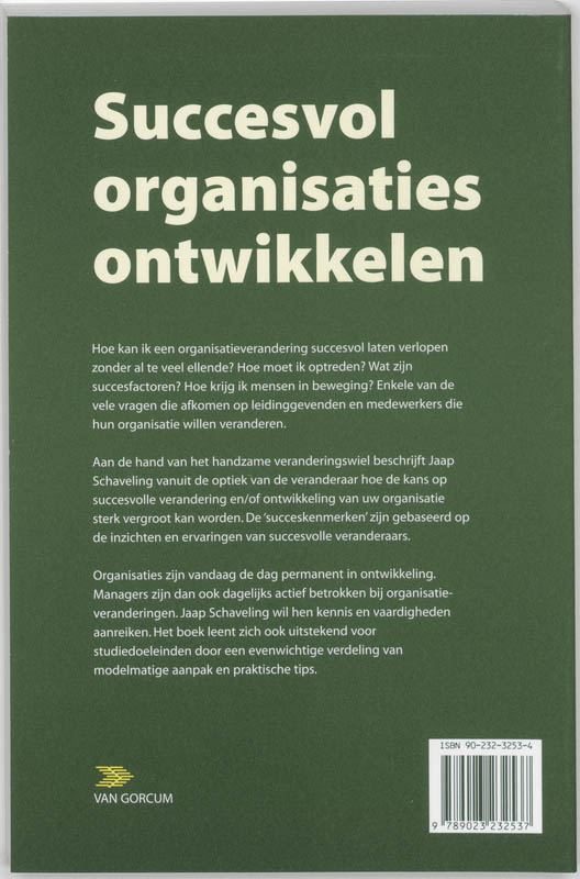 Achterkant van Succesvol organisaties ontwikkelen