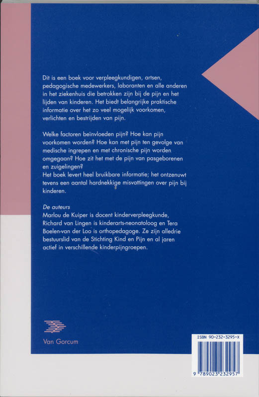 Achterkant van De zorg voor kinderen met pijn