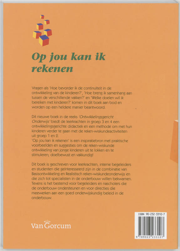 Achterkant van Op jou kan ik rekenen