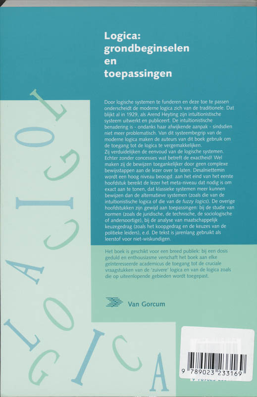 Achterkant van Logica: grondbeginselen en toepassingen