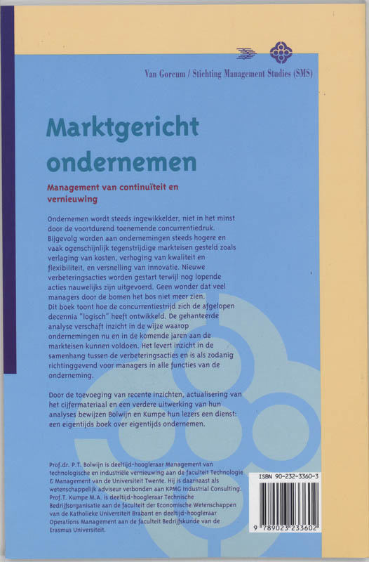Achterkant van Marktgericht ondernemen