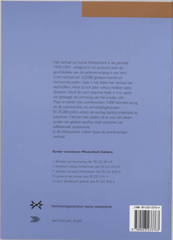 Achterkant van Portretten van overleven