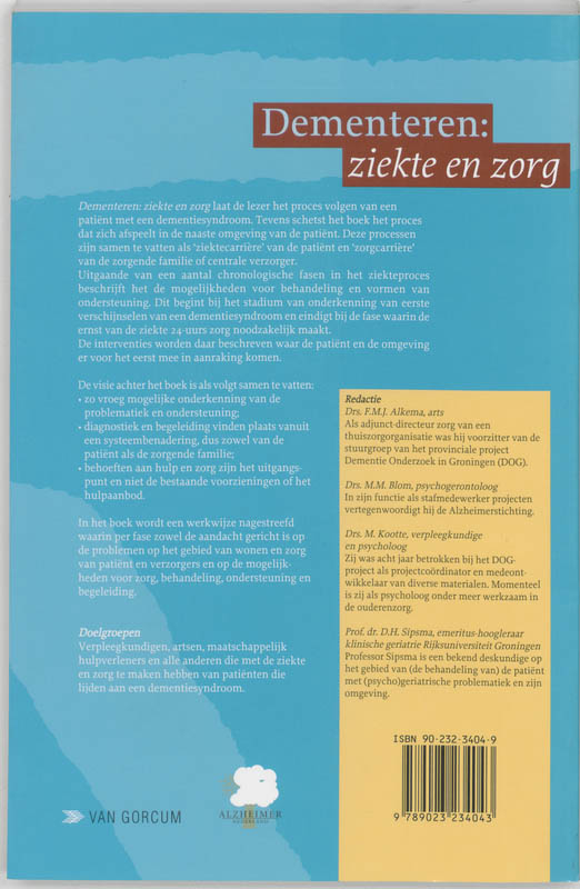 Achterkant van Dementeren: ziekte en zorg