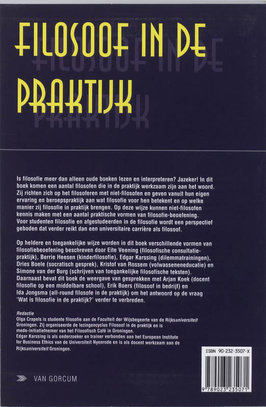Achterkant van Filosoof in de praktijk