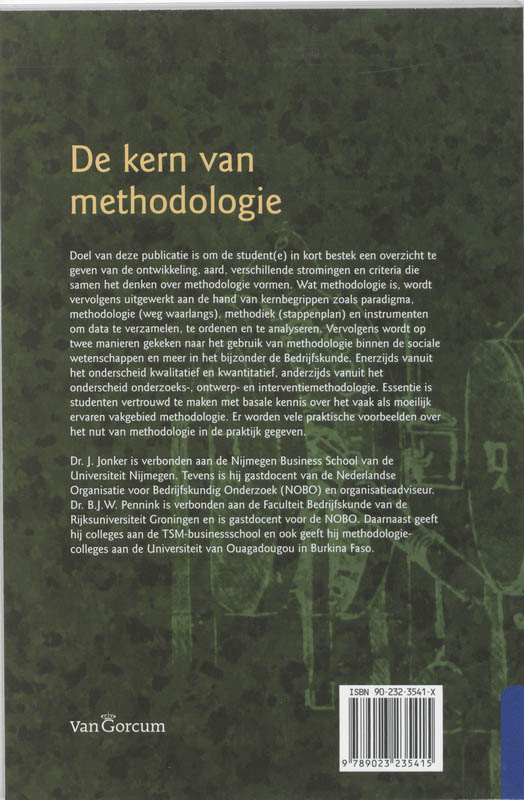 Achterkant van De kern van methodologie