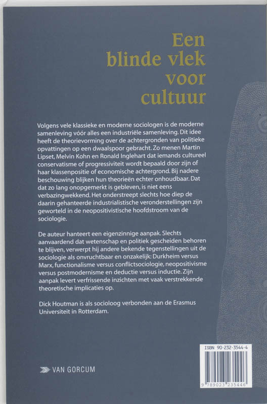 Achterkant van Een blinde vlek voor cultuur