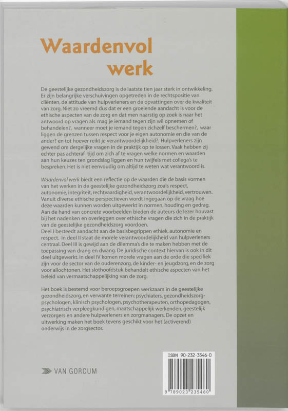 Achterkant van Waardenvol werk